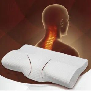 枕ソフト整形外科ラテックス磁気白い色の首枕スローリバウンドメモリフォーム枕50*30cmの子宮頸部頸部サイズ