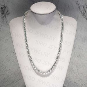 5mm Necklace Coutom Hip Hop Jewelry Iced Out Bracelet Baguette Cut Vvs Moissanite Diamond Tennis Chain