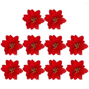 Dekorative Blumen 10 PCs Weihnachten Blume Home Weihnachtsfälsch