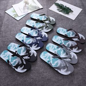 Trendy brand personalized theme beach flip flops for men and women, casual street stalls, home, outdoor wear of sandals, summer flip flops