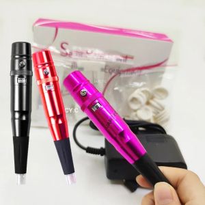 Maskin Yrke Tattoo Machine Pen Tattoo Pistol Permanent Makeup Machine Pen With Needles Beauty Eyebrow Lip Eyeliner Tattoo Equipment