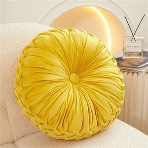 Pillow Throw For Couch Decorative 3D Pumpkin Vehicle Wheel Round Velvet Sofa Bed Floor Office Chair S Cojines