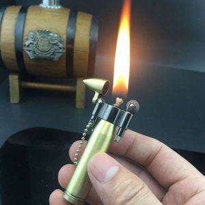 Wieczne mecz retro mini bullet Lighters metal bez benzynowej lżejszej klęski kluczyek płomień naftowy gadżet olej naftowy