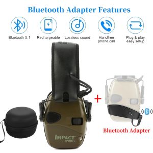 アクセサリーオリジナルの戦術的な電子射撃Earmuffs Antinoise Hearding Protection Headphone 5.1 Bluetoothアダプター