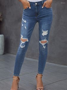 Women's Jeans Amazon Slim-Fit Worn High-Waist Cropped