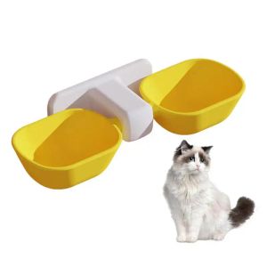 Leveranser Upphöjd kattskål hundskålväggmonterade kattskålar för vatten och matskål för katter husdjur matskålar för hundar matare husdjur leveranser