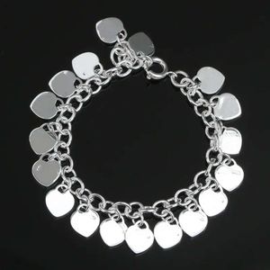 Heart Prendant Link Chain Multi Love Hearts Jewelry 16-21cm