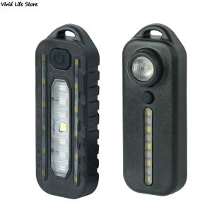 Luzes LED Red Blue ombro Polícia Luz com clipe carregamento de alerta de aviso de aviso de segurança lanterna de lanterna Bike Warn Light Light