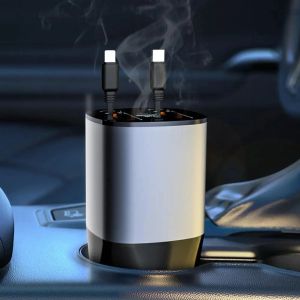 Laddare 4 i 1 100W Cigar Jack Lighter Plug Fast Charger Charge Drivbara bil USB Typ C Cigarett upplyst kabeluttag för iPhone -adapter