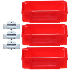 Bins 3pcs Pegboard Bins Shop Pegboard Storage Bins Garage Shop Utility Bins Wall Mount Pegboard Organizers with Hooks