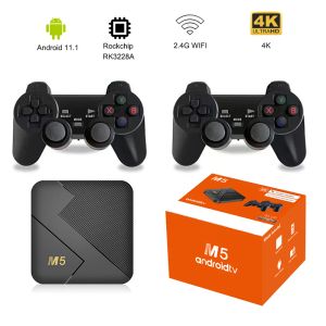 Console M5 Classics Retro Game con doppio manico Android 11.1 HD 4K WiFi 4G Dual System 64 GB 10000 Smart Box