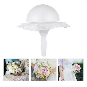 Flores decorativas de casamento de buquê Presente de casamento artesanal Flor Diy Lace Bridal Receptáculo Artificial Partema Função de Brides dama de honra Arranjo Artifical