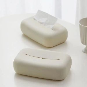 Bins Cream estilo Cream Silicone Box Box House Living Room Desktop Tissue Storage Box Ins insa