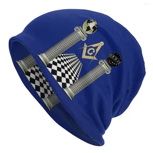Basker Boaz och Jachin Salomons tempelhuvhattar Masonic Mason Freemason Sticked Hat Cool Skullies Beanies Warm Head Wrap Caps