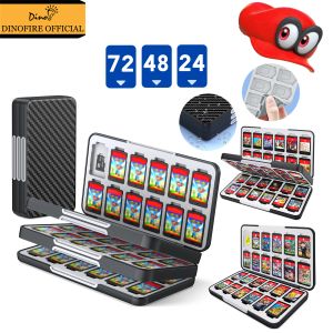 Fälle Dinofire Switch Game Card Protective Hülle für Nintendo Switch OLED/NS/Lite 72/48/24 in 1 Game Cards Magnetic Storage Box