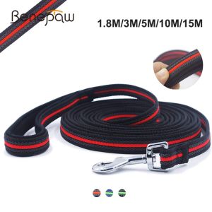 Leashes Benepaw Sturdy Long Dog Training Leash Quality NonSlip Design Comfortable Padded Handle Pet Lead 1.8m / 3m / 5m / 10m / 15m