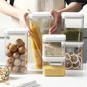 Aufbewahrung Flaschen Einfache Lebensmittelbox Küche transparente Körner versiegelter Tank Plastik Frischbewahrung