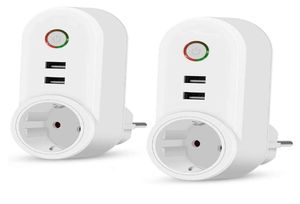 Soquete de carregador USB WIFI SMART PULL POLENTE sem fio Timer de controle remoto Ewelink Alexa Google HOMEA402480878