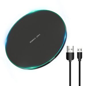 Chargers 15W Qi Wireless Caricatore per iPhone 14 13 12 11 Pro Max Induzione Fast Wireless Caring Pad per Samsung S20 Xiaomi Poco X3 M3 F3