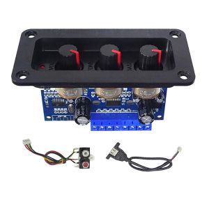 Förstärkare 1Set Blue 2.1 Channel X25W+50W BT5.0 Digital Amplifier Board Subwoofer Class D Amplifier Board med AUX -kabel+USB -kabel