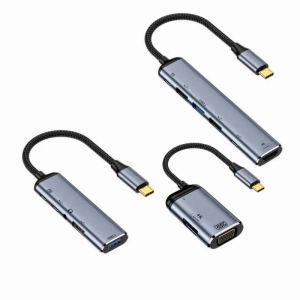 Hubs USB C Hub 4K 60Hz Tipo C a HDMicompatible 2.0 PD 100W Adaptador para MacBook Air Pro iPad Pro M2 M1 Acessórios para PC USB 3.0 Hub