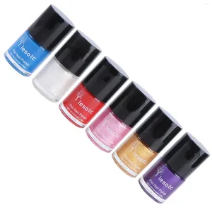 Dog Apparel 6pcs Sparkle Nail Polish Quick Dry Non- Nails Supplies Accessories