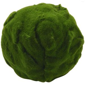 زهور زخرفية زخرفة خضراء كرات الطحلب الاصطناعية الحجارة زخرفة الكرة النباتية لحفل الزفاف 20 سم