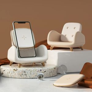 Chargers Sofa Arka Sandalye Tarzı Kablosuz iPhone Şarj Cihazı Standı Apple Watch 15W Hızlı Şarj Magnetik Dock İstasyonu Telefon Tutucu için