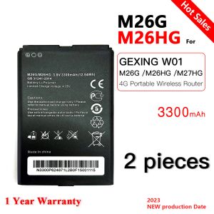 ルーターオリジナル3300MAH M26G M26Hg M27Hg GEXING W01 4G LTEポータブルワイヤレスWIFIルーターホットスポットモデム高品質バッテリー