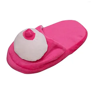 Pantofole divertenti unisex unisex peluche da peluche non lessato e indossare regalo resistente per la fidanzata amante delle donne