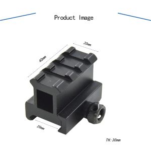 Escopes Montagem tática do escopo tático, peças e acessórios, montagem de adaptador de 20 mm, acessórios para trilhos de picatinny/tecelão, caça de combate de tinta