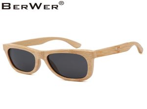 Óculos de sol de madeira de bambu vintage