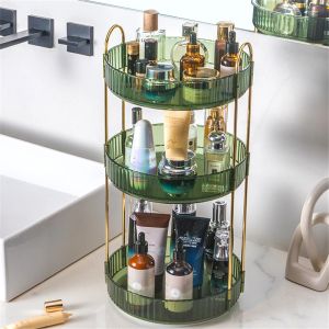 Fack som roterar makeuparrangör för Vanity 13tier Highcapacity Cosmetic and Skincare Make Up Holder Rack 360 Spinning Storage Box