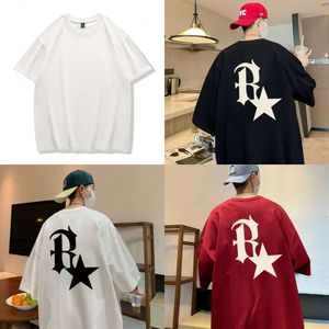 Trendy Cotton Brand Men's Short Sleeve Summer Oversize Small High Street T-shirt American Couple Loose Top