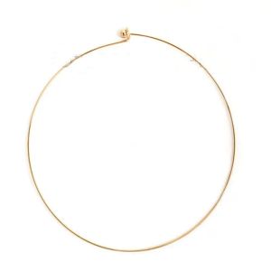 Halsband 1pc 304 rostfritt stål krage choker halsband guld/silver färg runda med avtagbar bolländ lock handgjorda diy smycken