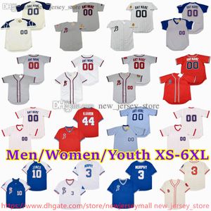 Custom XS-6XL Movie Throwback Baseball Jersey 44 HANK AARON 3 DALE MURPHY RONALD ACUNA JR. CHIPPER JONES BOB HORNER FREDDIE FREEMAN DEION SANDERS JOHN SMOLTZ Jerseys