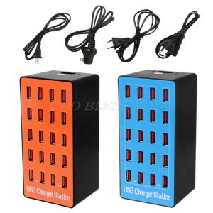 Hubs 20port USB Hub Ladegerät Stromadapter Wand Fast Ladedockstation 100W für Apple iPhone iPad Samsung Huawei Smartphone -Tisch