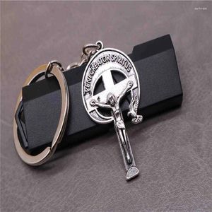 Keychains Multi Style Religious Jesus Cross Key Chain Medal Car Orb Gift