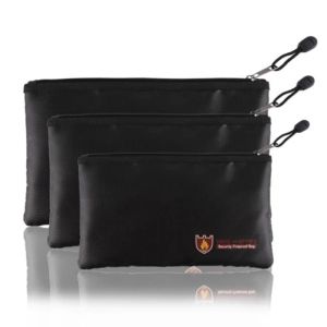 Bins Waterproof Fireproof Document Bag Fireproof Safe Pouches Case with Zipper Portable Envelope File Folder Cash Storage Bag S/M/L