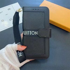 Fashion Designer Wallet Telefono per iPhone 15 15Pro 14 14Pro 14Plus 13 13Pro 12 Pro Max Leather Porta della scheda Copertina di cellulare di lusso con Samsung S23 S22 Ultra