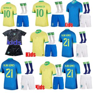 24/25 bRAZILS 2023 soccer jerseys Camiseta de futbol PAQUETA RAPHINHA football shirt maillots MARQUINHOS VINI JR brasil RICHARLISON KIDS NEYMAR
