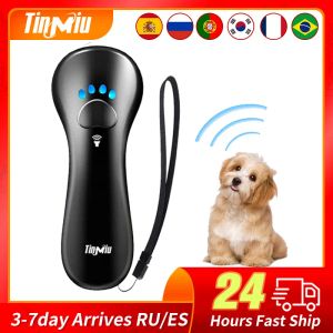 Deterrents TinMiu Newest Anti Barking Device Ultrasonic Dog Barking Deterrent Rechargeable Dog Trainer Effective Control Range of 16.4Ft