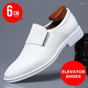 Kleiderschuhe Männer 6 cm/flacher Lederleuchten Schlupfer Aufzug komfortable Fahrhöhe Zapatos de Hombre