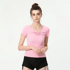 Outfit da yoga Al Spring and Summer Clothes Women Short Short-Nude Nude String Sports Top