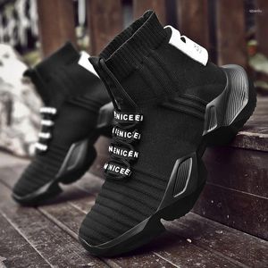 Buty swobodne wiosna jesienna mody Skarpetki Sneakers Men Chunky Dad Knit Oddychający chodzenie bez poślizgu krasovki yoqijia