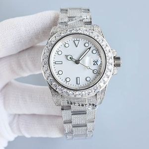 Luxury Watch Diamond Wristwatches Mens Watch 42mm Dial Mechanical Automatic Movement Wristwatch rostfritt stål Rem Designer Klockor
