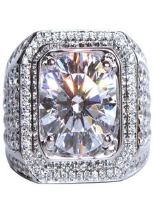 4CT Lab Sona Diamond Ring 925 Sterling Silver Jewelry Engagement Banding Banding Banding para homens Gift9243120
