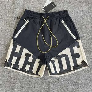 Projektant krótkie FI Casual Clothing Shorts Sight Versi Rhude litera haftowana siatka przycięta tęczowa męska męska damska sanitarna spodni anty Amer 867