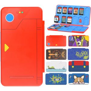 Fall 24 I 1 NS Switch Game Card Storage Case Portable Magnetic 3D Silicone Cover Box Shell For Nintend Switch Travel Accessories