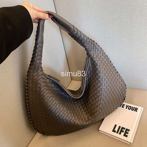 Evening Bags Woven Leather Bag 2024 Trend Fashion Luxury Designer Handbag High Quality Black Gray Blue Pink Brown Shoulder Tote For Women